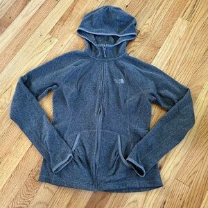 The North Face Lightweight Grey Hooded Zip Sweatshirt sz M